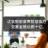 达实智能聚焦智慧医疗,交易金额达数十亿,抢滩千亿智慧医疗市场 达实智能聚焦智慧医疗,交易金额达数十亿,抢滩千亿智慧医疗市场