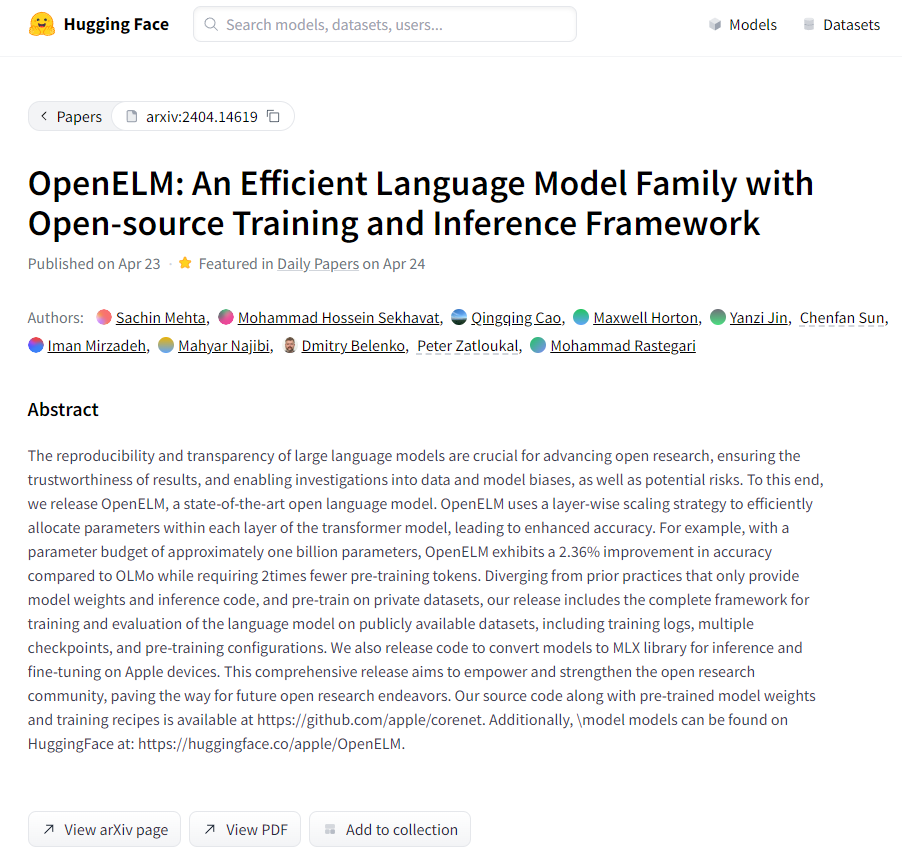开源语言模型OpenELM提升准确率与透明性
