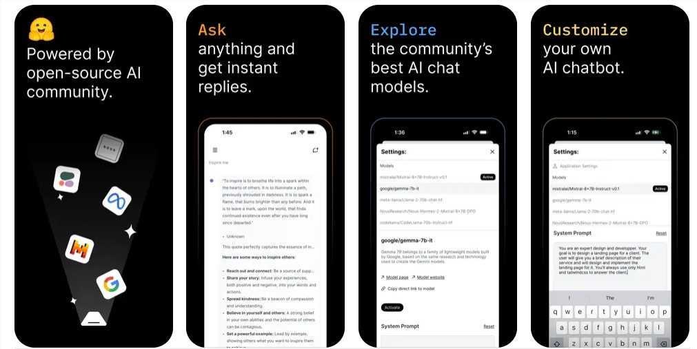可以在手机上用开源模型了!Hugging Face发布手机应用Hugging Chat 可以在手机上用开源模型了!Hugging Face发布手机应用Hugging Chat