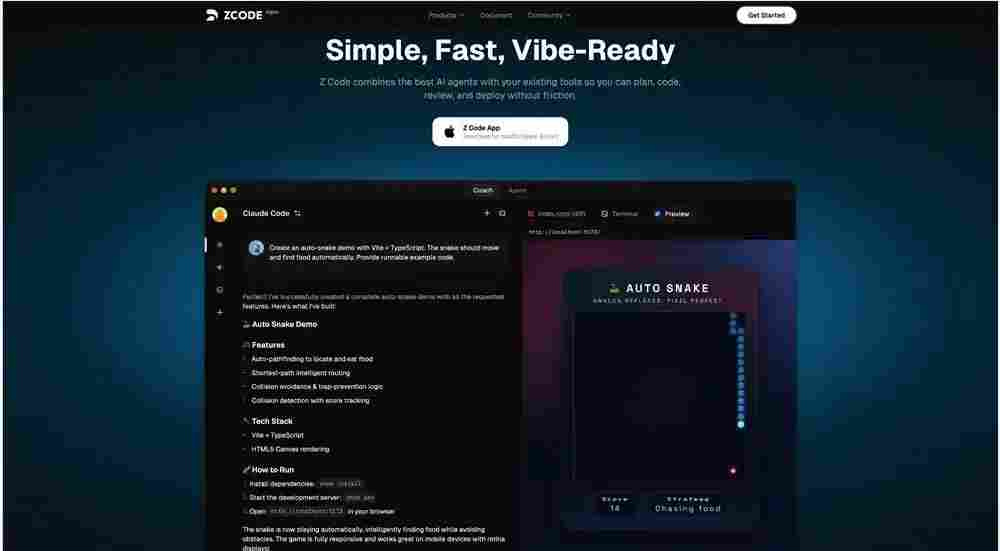 统一可视化AI协同开发平台 Z Code 支持多Agent工具